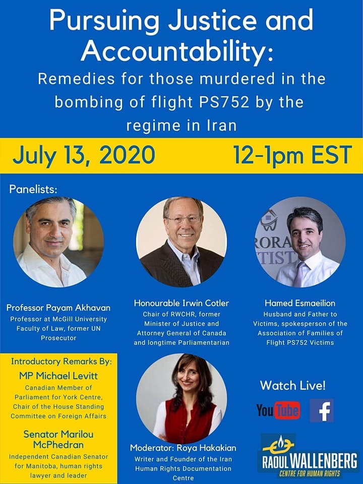 Webinar, Justice and Accountability : bombing of flight 752 by the regime in Iran