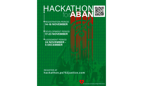 Hackathon for Aban Poster, by PS752Justice