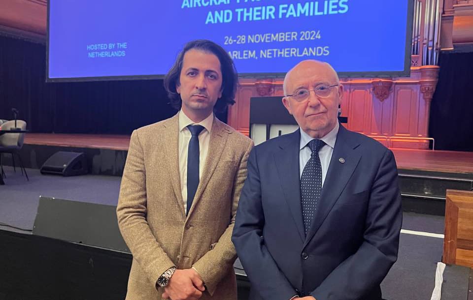 Alborz Sadeghi, the president of PS752 families association meeting with Salvatore Sciacchitano, ICAO president