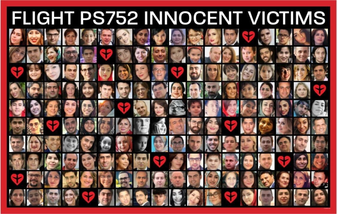 Image of 176 victims of flight PS752