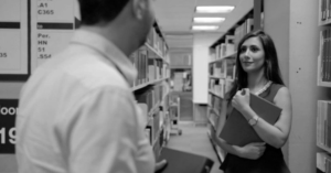 Mahsa Amirliravi at the library