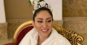 Niloufa at her wedding