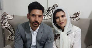 Hossain Rezaei and Rahimeh Katebi getting married