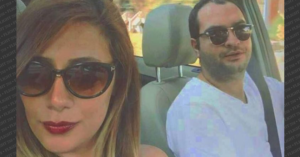Mohsen Salahi and Mahsa Amirliravi - in a car