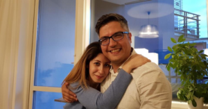 Arvin Morattab with his wife, Aida Farzaneh