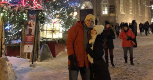 Aida Farzaneh spending christmas with her husband, Arvin Morattab