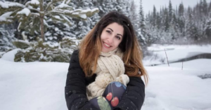 Aida Farzaneh in snow