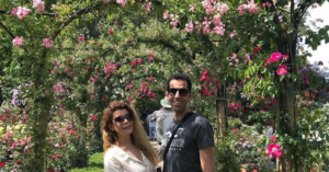 Mohammadhossein Saket and Fatemeh (Faye) Kazerani - flower garden