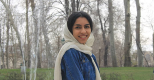 Mahdieh Ghavi in a Park