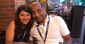 Pedram MousaviBafrooei and his wife, Mojgan Daneshmand