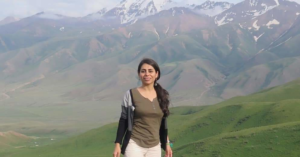 Ghanimat Azhdari in mountains