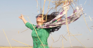 Ghanimat Azhdari enjoying nature