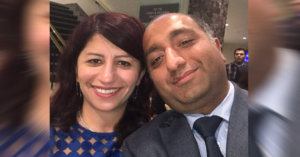 Pedram MousaviBafrooei and his wife, Mojgan Dnaeshmand
