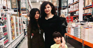 Faezeh Falsafi and her children, Dorsa and Parsa Ghandchi