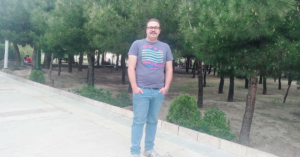 Masoud Shaterpour Khiaban in a park
