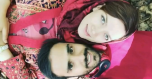 Samira Bashiri taking a selfie with her husband, Hamidreza Setareh Kokab
