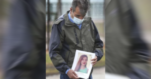 Samira Bashiri - father holding her picture - Windsor Memorial Trees