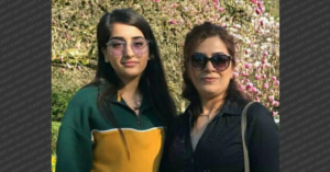 Ayeshe Pourghaderi with her daughter, Fatemeh Pasavand, passengers of flight ps752