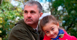 Serhiy Khomenko and his daughter