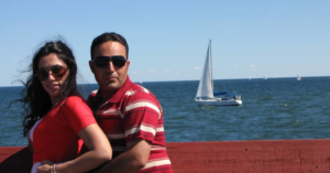 Farhad Niknam taking a vacation with his wife