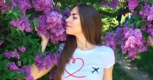 Valeriia Ovcharuk and nature