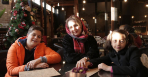 Arsam and Arnica Niazi and their mother, Mahdieh Hajighassemi in Iran