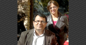 Firouzeh Madani and her husband, Nase
