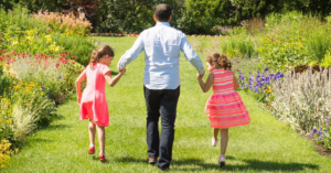 Ali Javaheri Pey and his two daughters