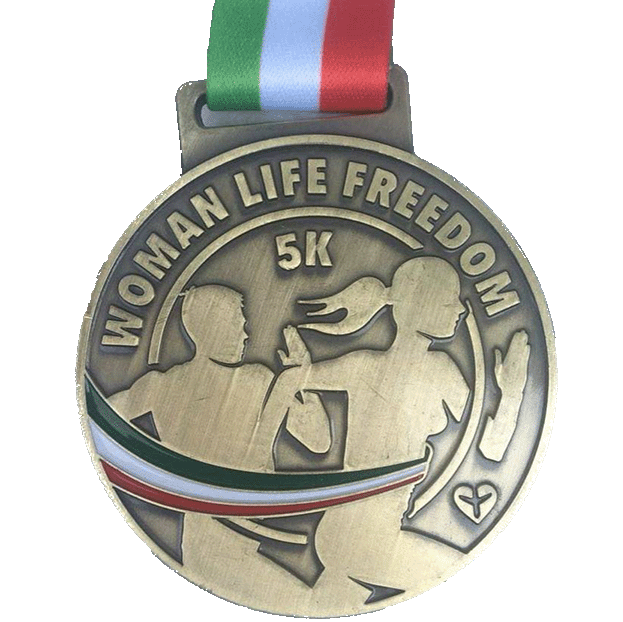Finisher's Medal - Woman Life Freedom 5K - PS752Justice