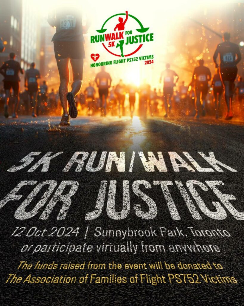 5K Run/Walk for Justice - Honouring Flight PS752 Victims