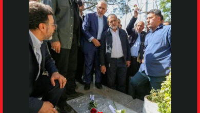 One of responsible officials for tragic PS752 shot down Javad Zarif, visiting insolently the victims' graves