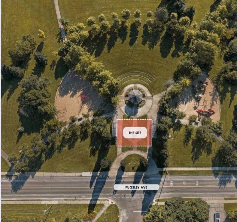 Construction site of a memorial in memory of the victims of Flight PS752 in Richmondhill.